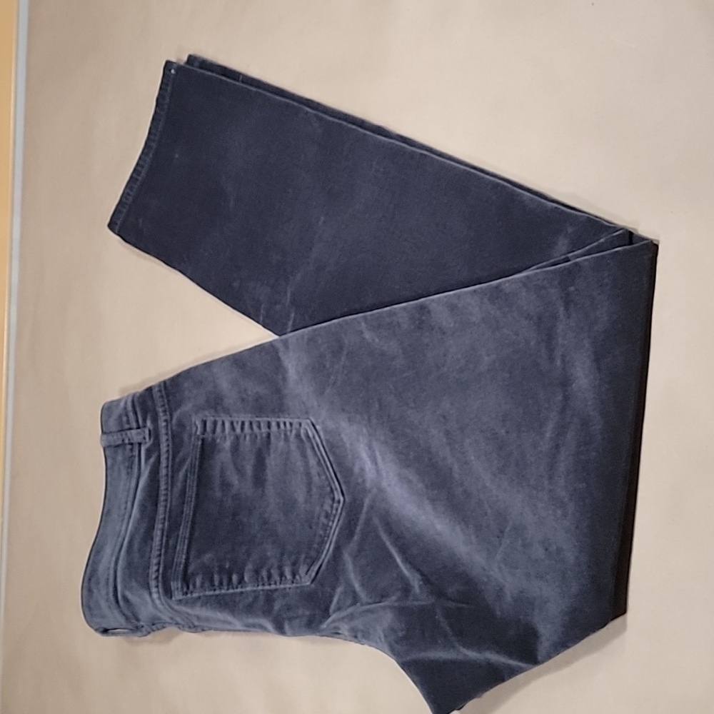 J. Jill Size 10 Authentic Fit Dark Gray Velveteen Jean Style Pants, Exc. Cond.